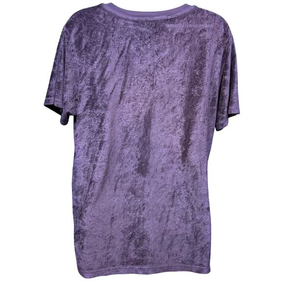 Michael stars velvet galvanized gray slouchy v neck short sleeve blouse small - Picture 4 of 10